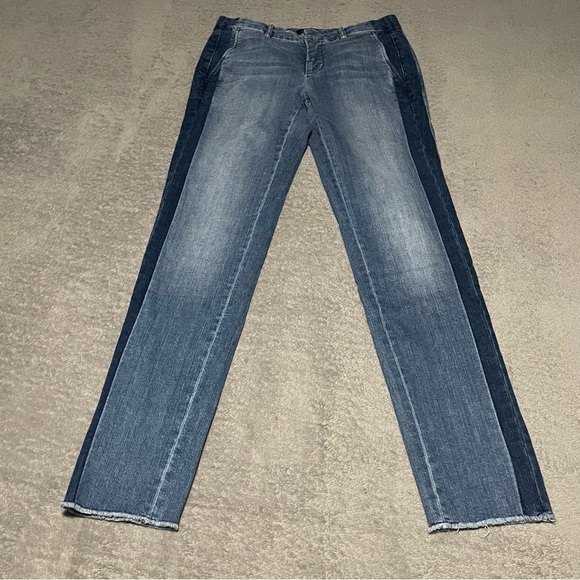 Vince sunset blvd tuxedo stripe skinny straight jeans size 25 - Picture 3 of 13